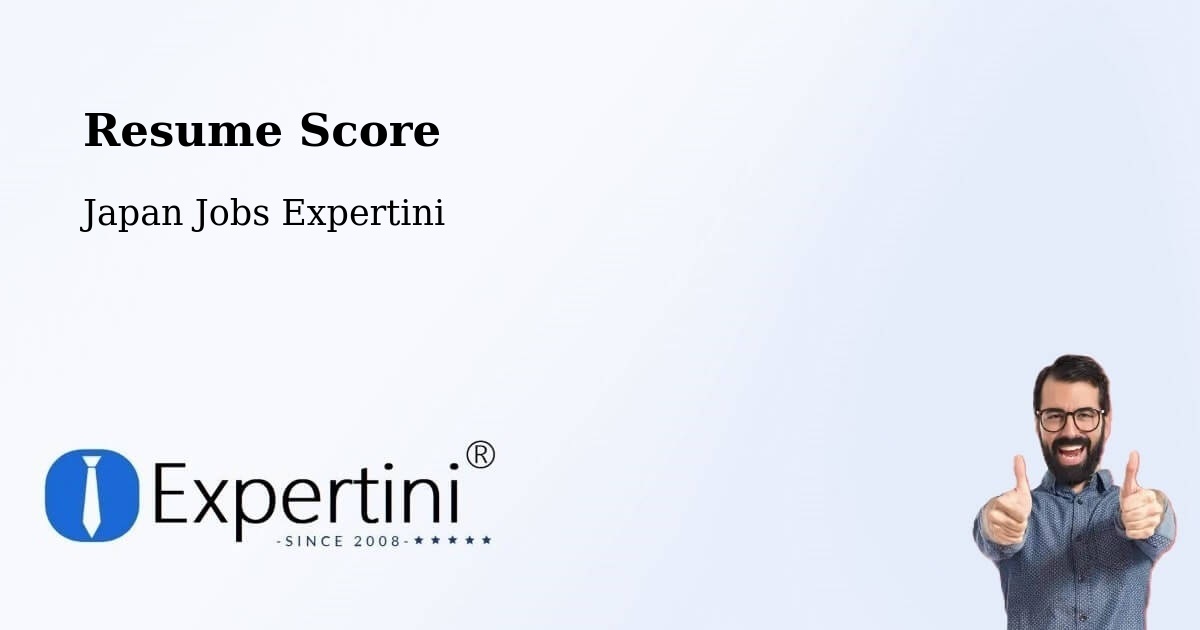 Resume Score & Job Description Match Tool – Abiko Shi - Japan Jobs Expertini